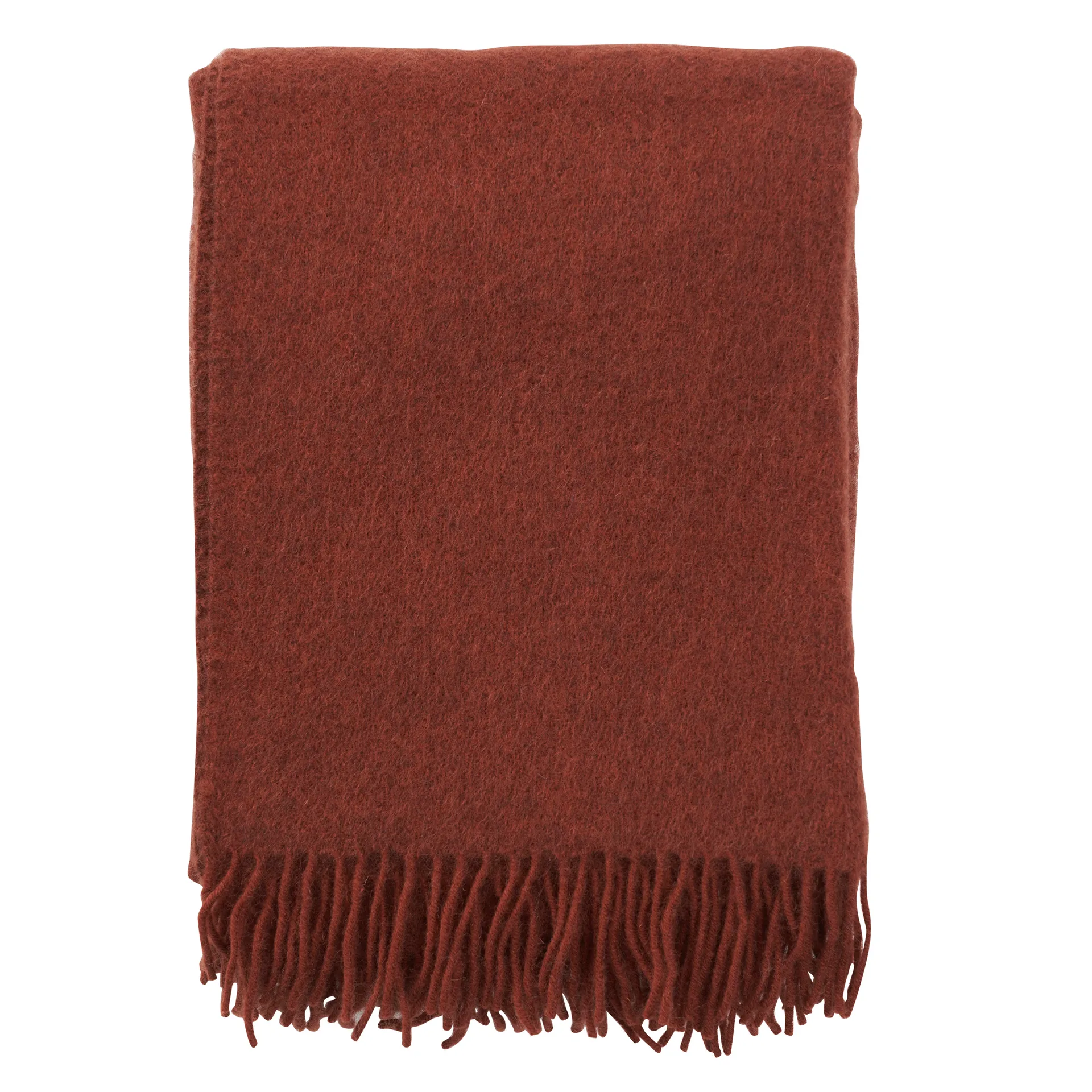 Gotland wool throw 130x200 cm, rust Klippan Yllefabrik