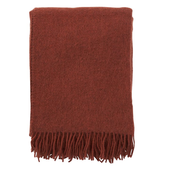 Gotland wool throw 130x200 cm - rust - Klippan Yllefabrik