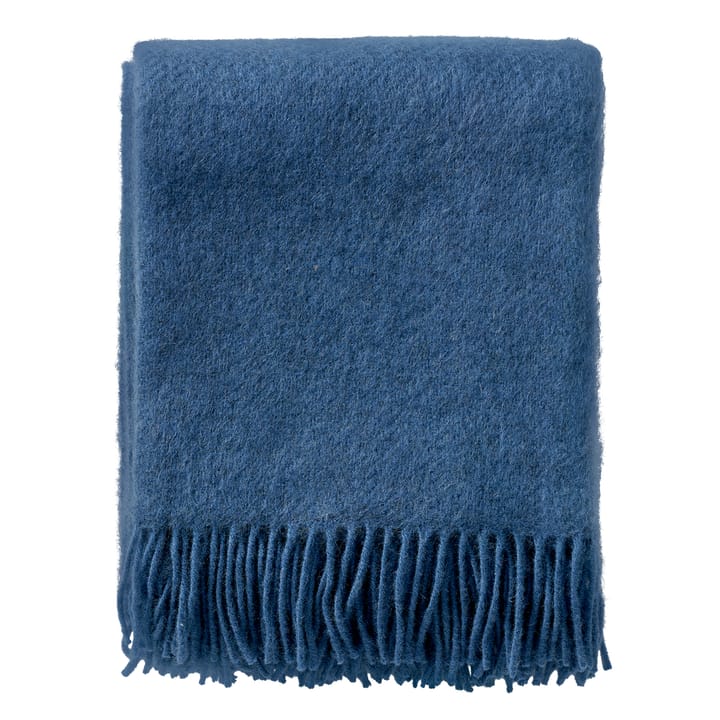 Gotland wool throw 130x200 cm - Sea blue - Klippan Yllefabrik