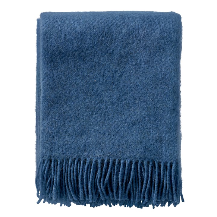 Gotland wool throw 130x200 cm, Sea blue Klippan Yllefabrik