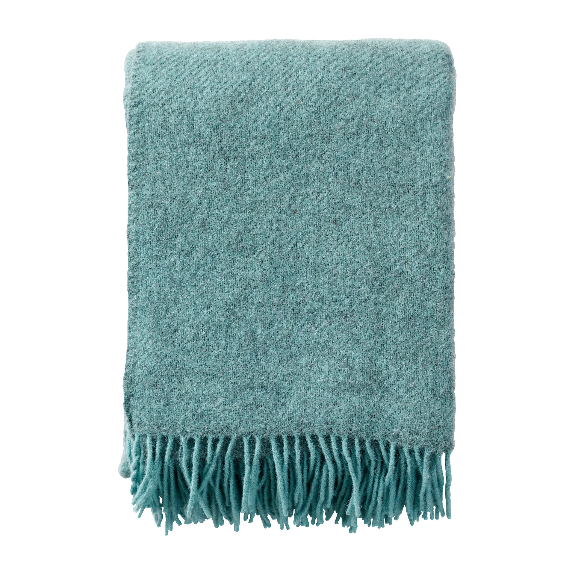 Gotland wool throw 130x200 cm, Turquoise Klippan Yllefabrik