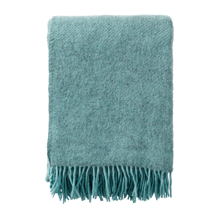 Gotland wool throw 130x200 cm - Turquoise - Klippan Yllefabrik