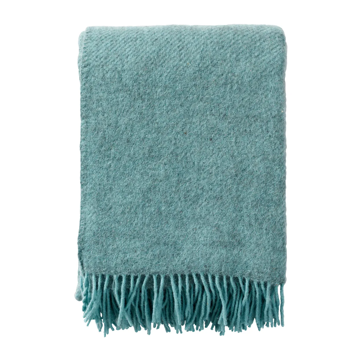 Klippan Yllefabrik Gotland wool throw 130x200 cm Turquoise