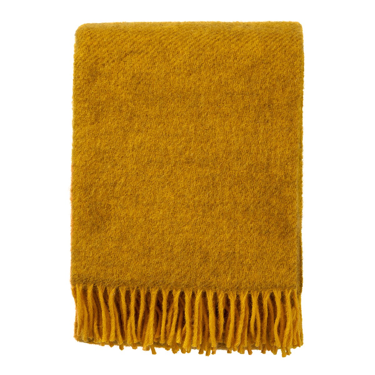 Klippan Yllefabrik Gotland wool throw 130x200 cm yellow