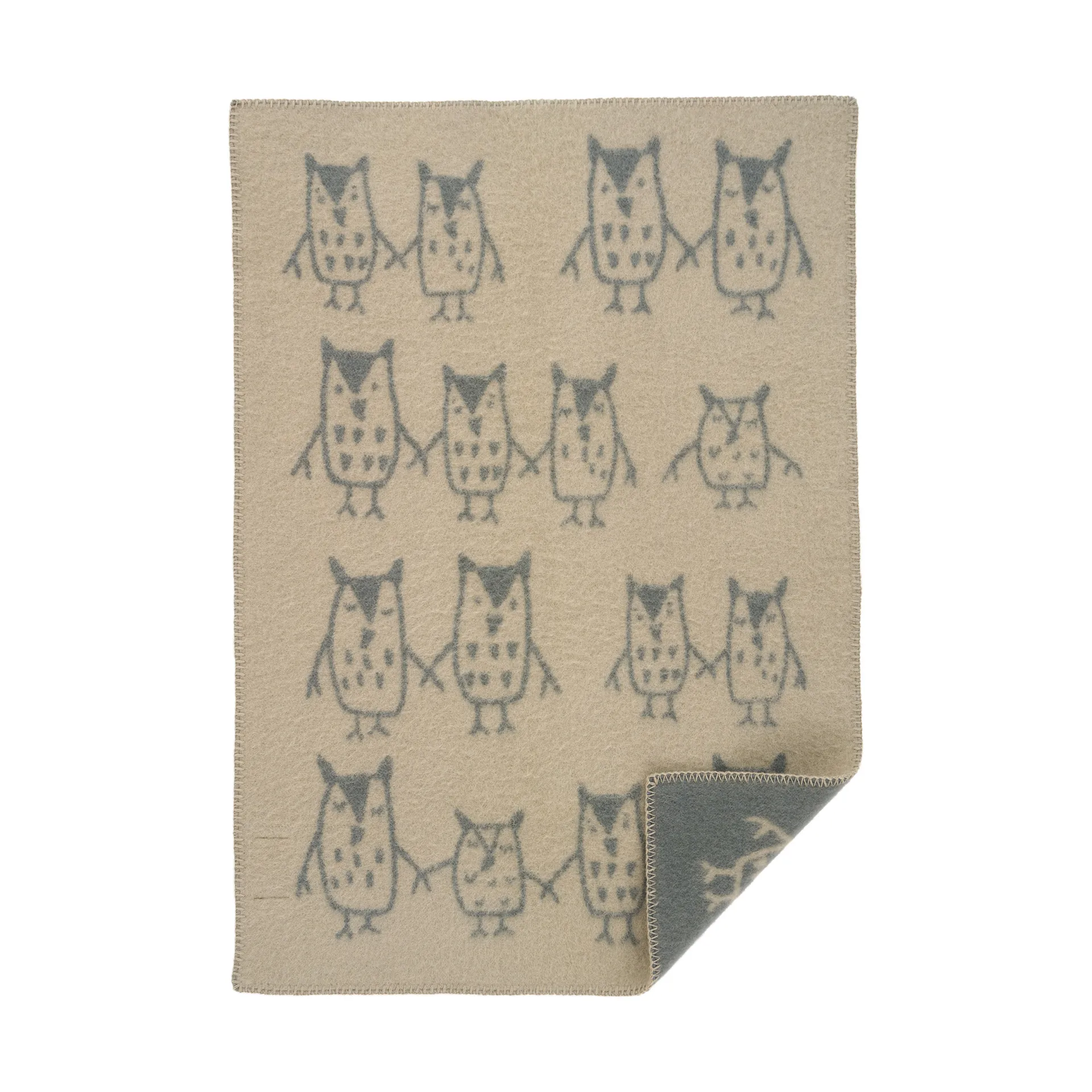 Hand in hand children's blanket 65x90 cm, Greige Klippan Yllefabrik