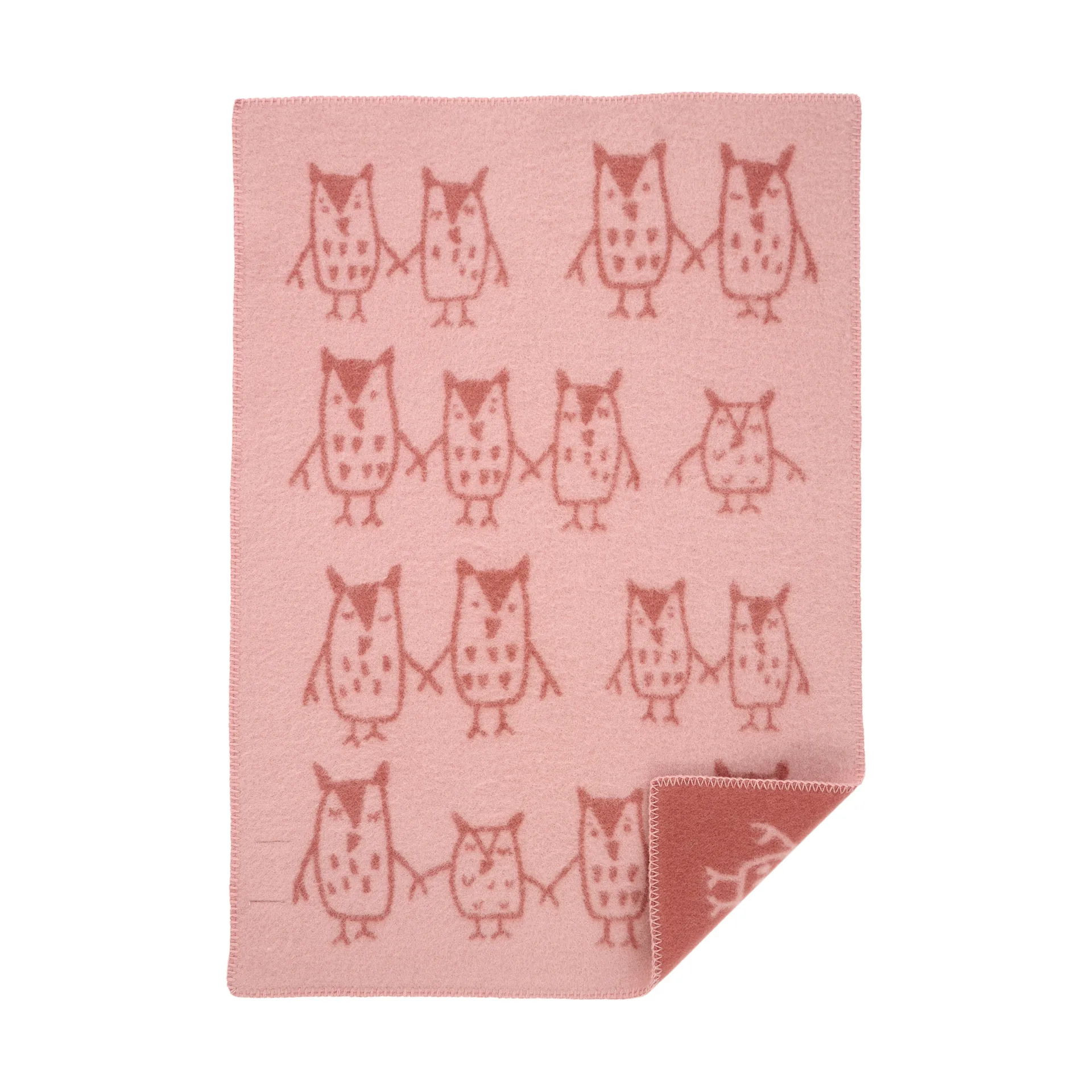 Hand in hand children's blanket 65x90 cm, Rose brown Klippan Yllefabrik
