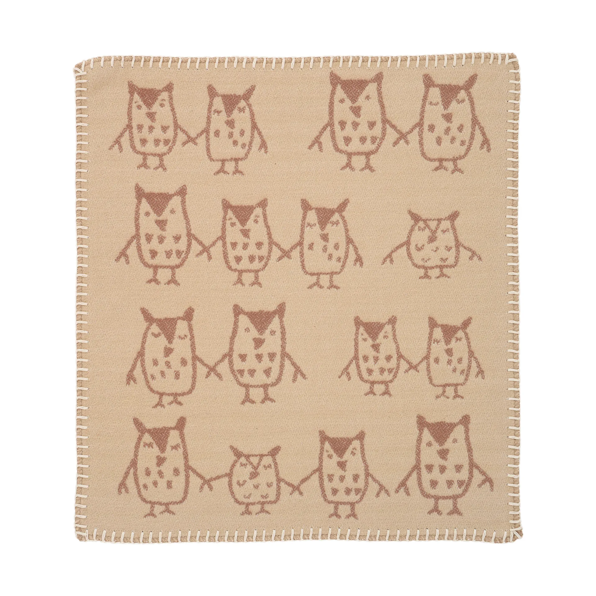 Hand in hand comforter 34x40 cm, Taupe Klippan Yllefabrik