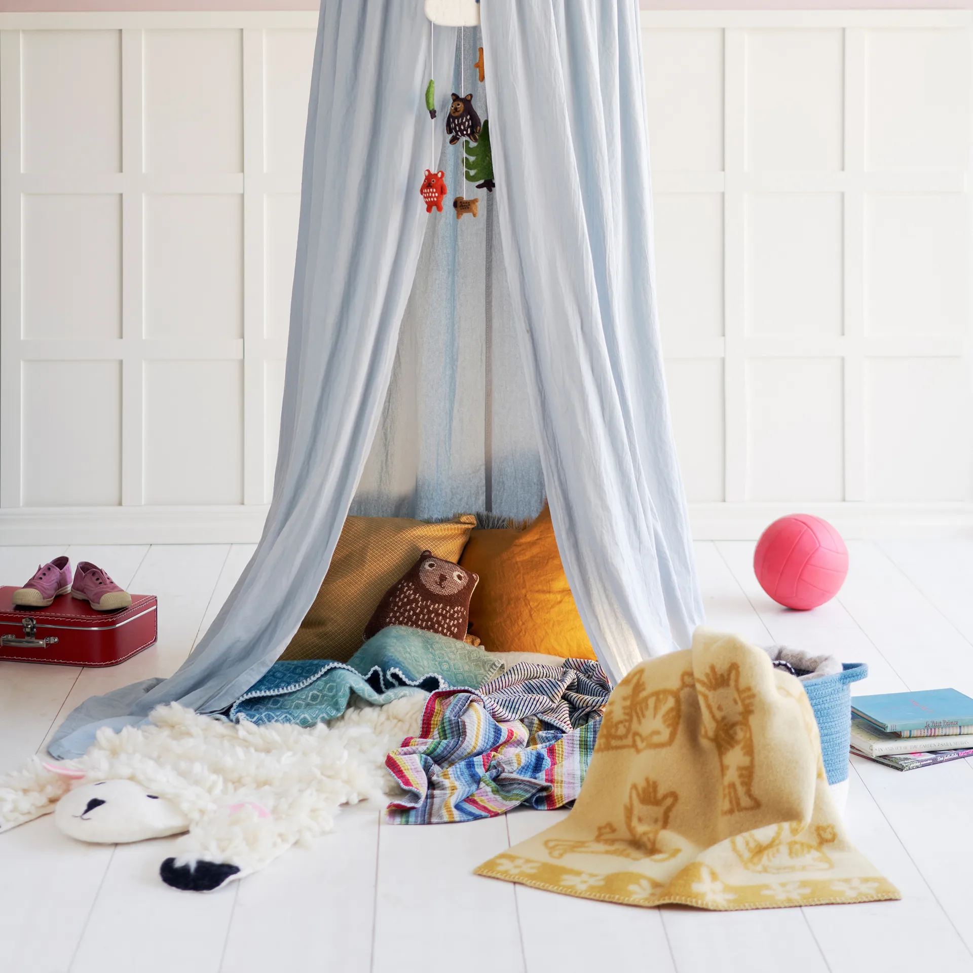 Havanna baby blanket 90x130 cm, aqua multi Klippan Yllefabrik