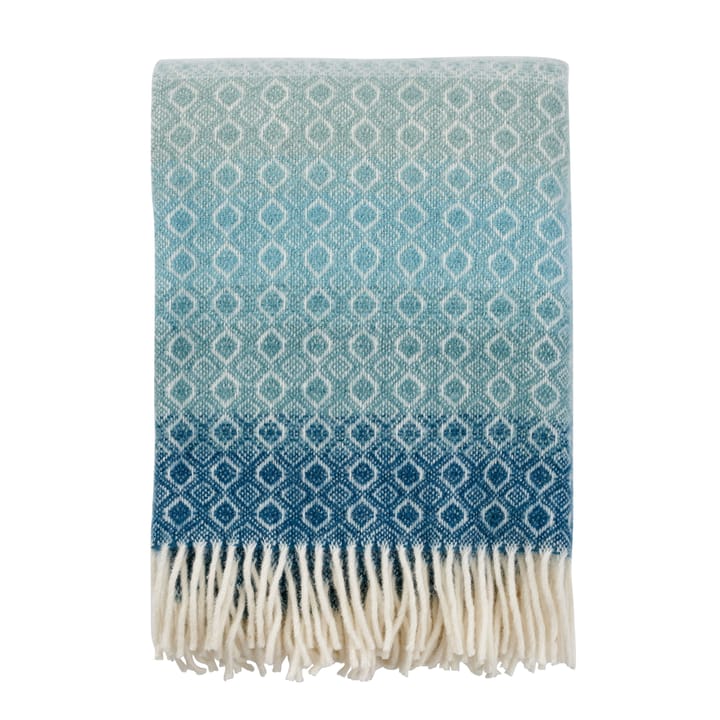 Havanna wool throw - aqua multi - Klippan Yllefabrik