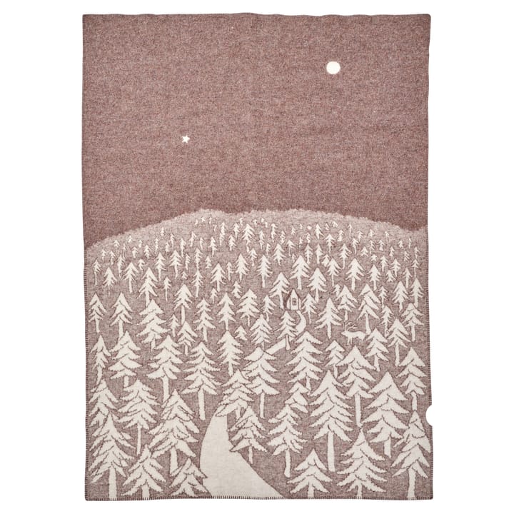 House in the Forest wool blanket - brown - Klippan Yllefabrik