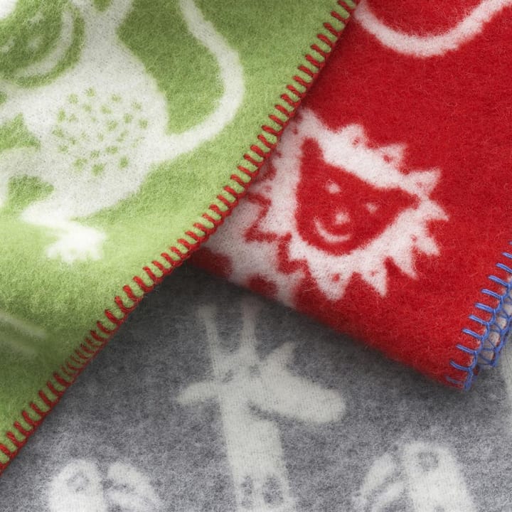 Jungle wool blanket - grey - Klippan Yllefabrik