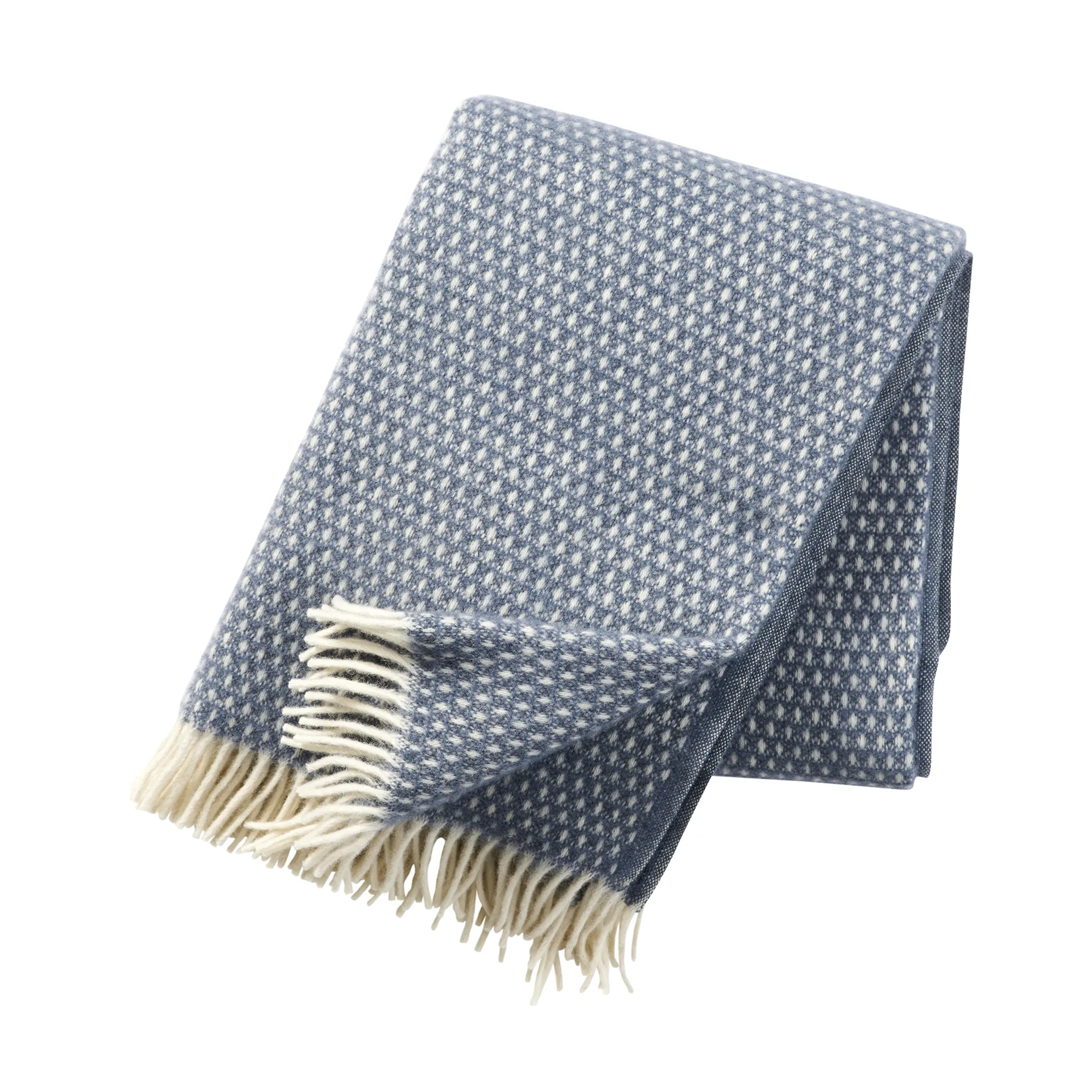 Knut wool plaid, blue Klippan Yllefabrik