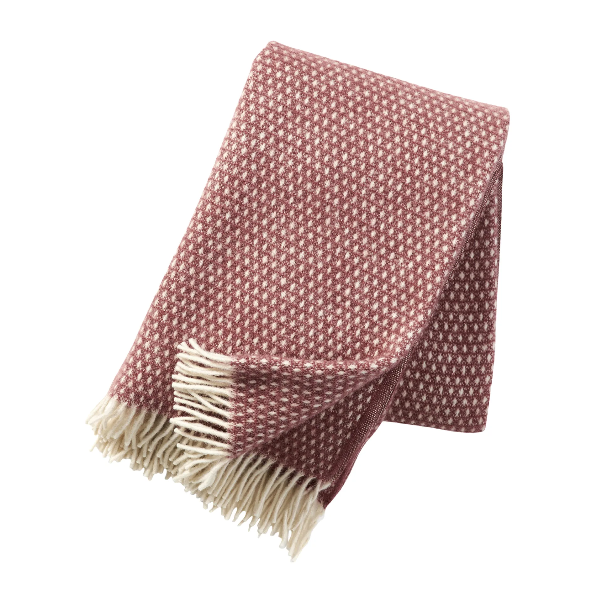 Knut wool plaid, rust red Klippan Yllefabrik