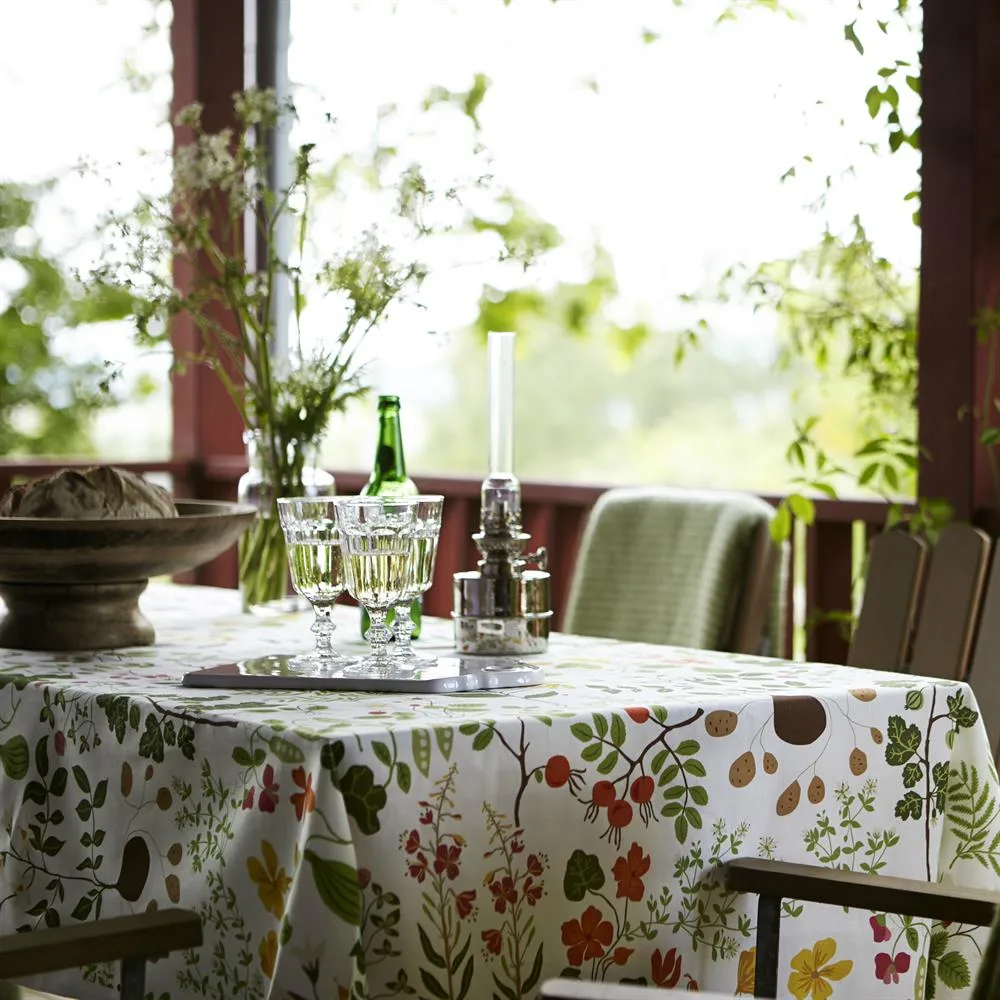 Leksand fabric, white Klippan Yllefabrik