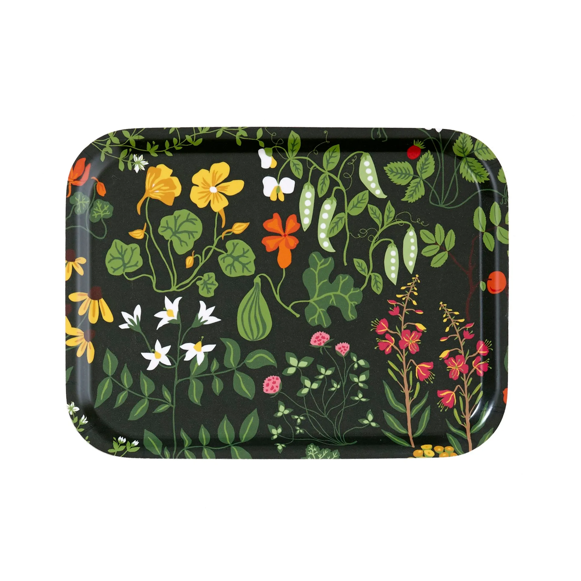 Leksand tray 20x27 cm, green Klippan Yllefabrik