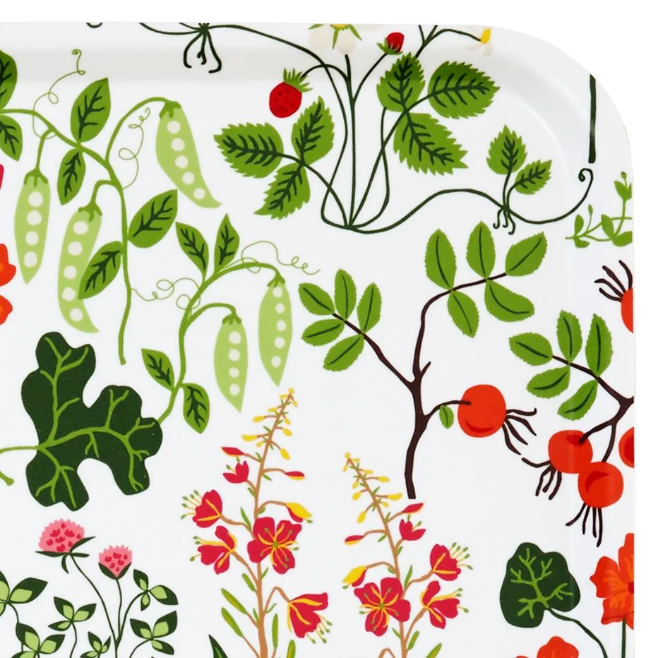 Leksand tray 20x27 cm, white Klippan Yllefabrik