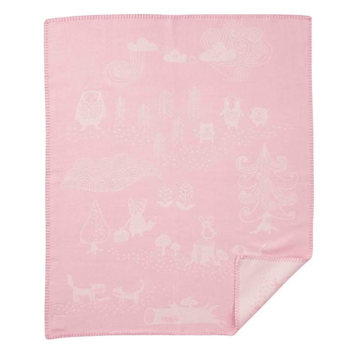 Little bear childrens blanket - rosa - Klippan Yllefabrik