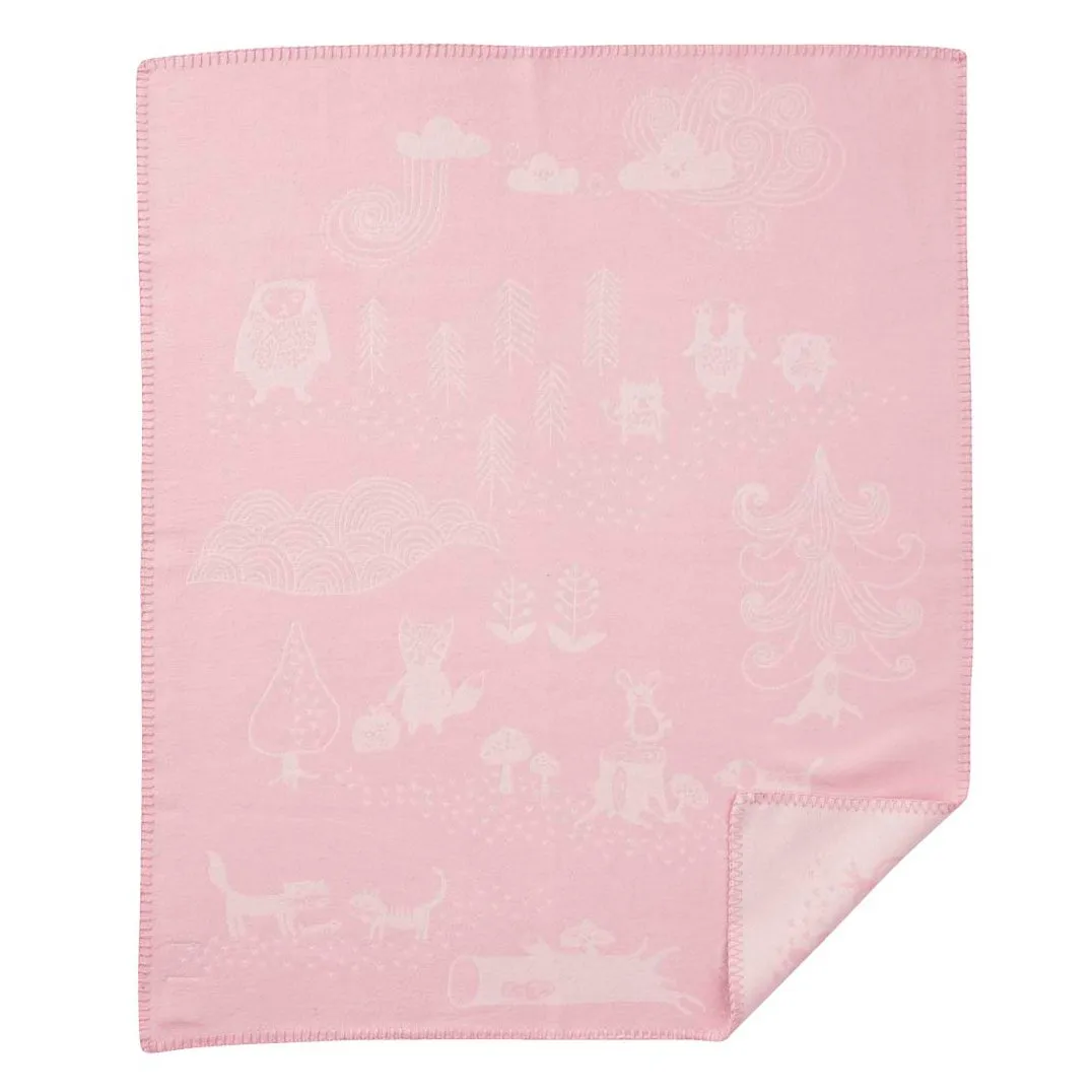 Klippan Yllefabrik Little bear childrens blanket rosa