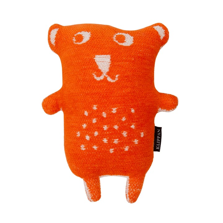 Little bear stuffed animal - orange - Klippan Yllefabrik