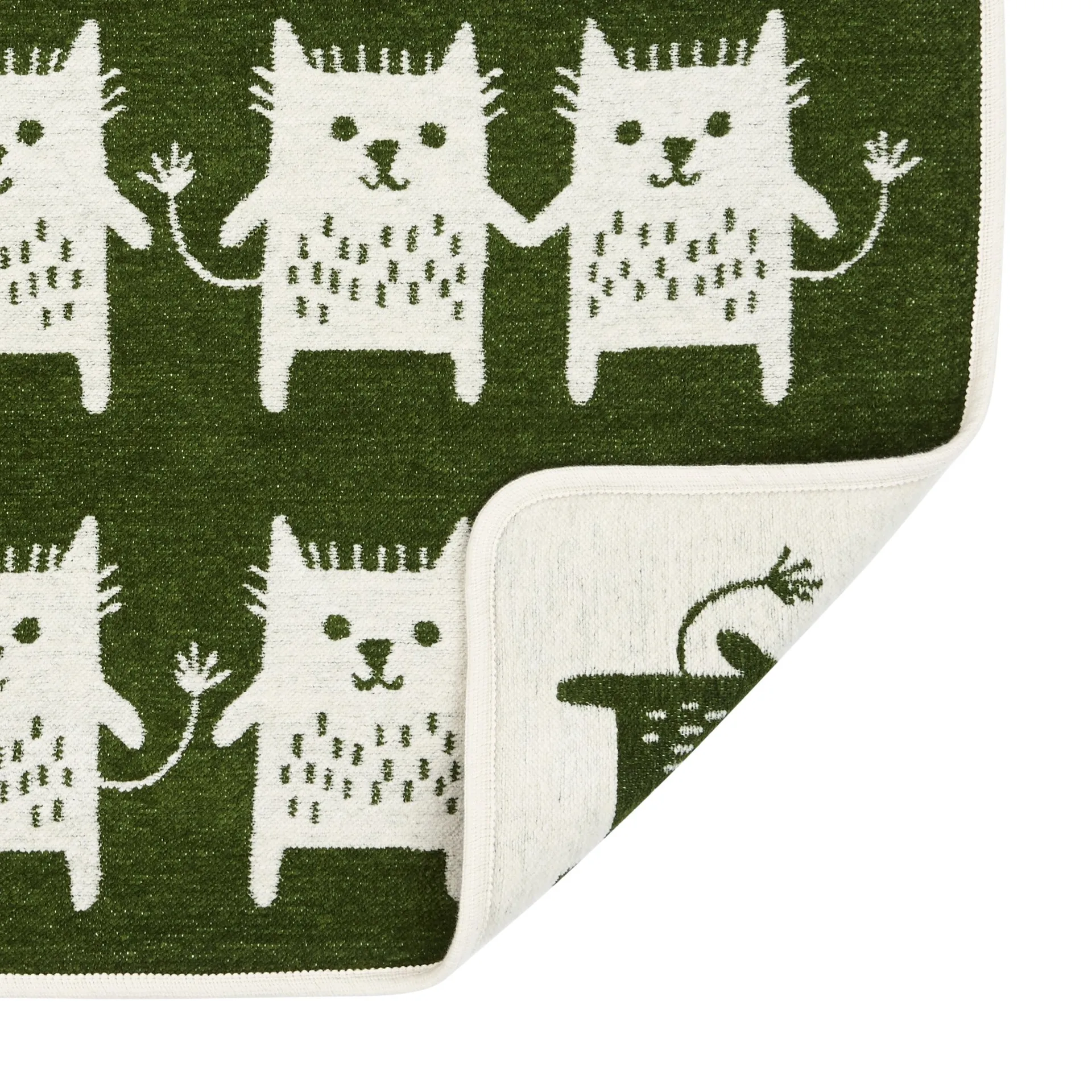 Little me chenille blanket, green Klippan Yllefabrik