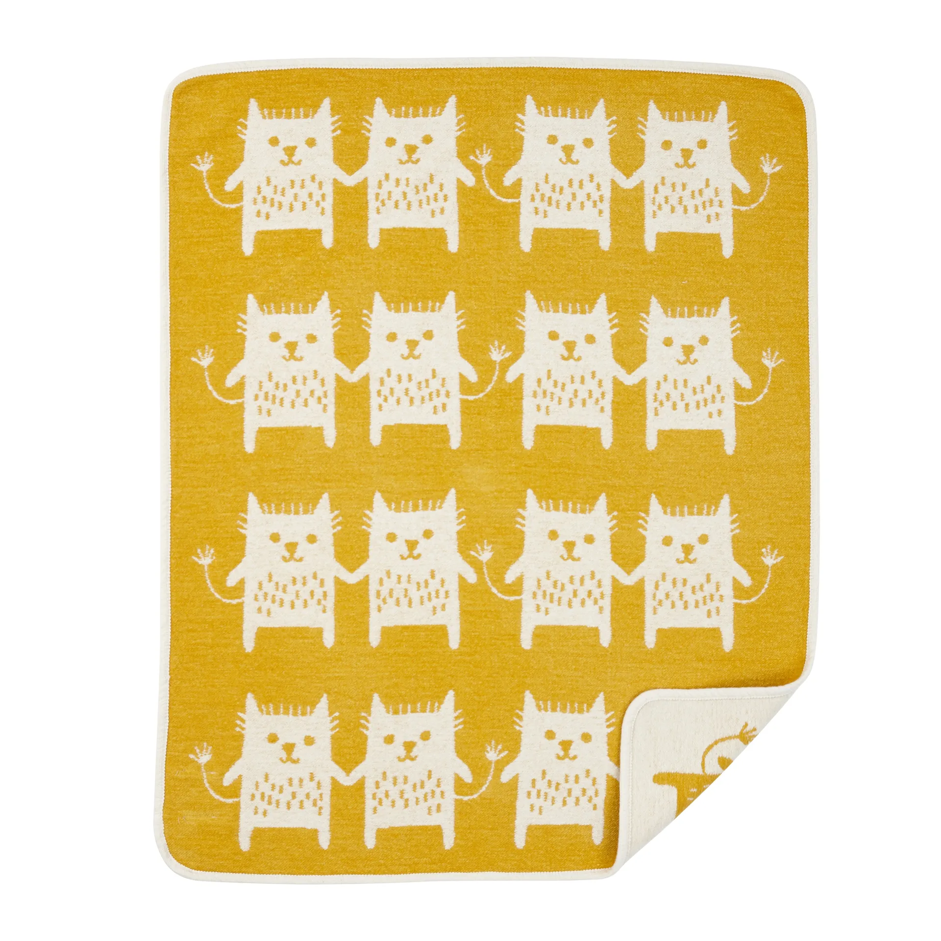 Little me chenille blanket, yellow Klippan Yllefabrik