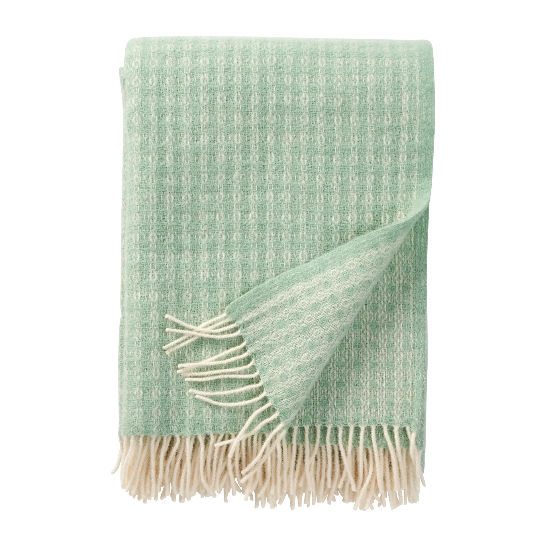 Loop Wool throw 130x200 cm, Mint (green) Klippan Yllefabrik