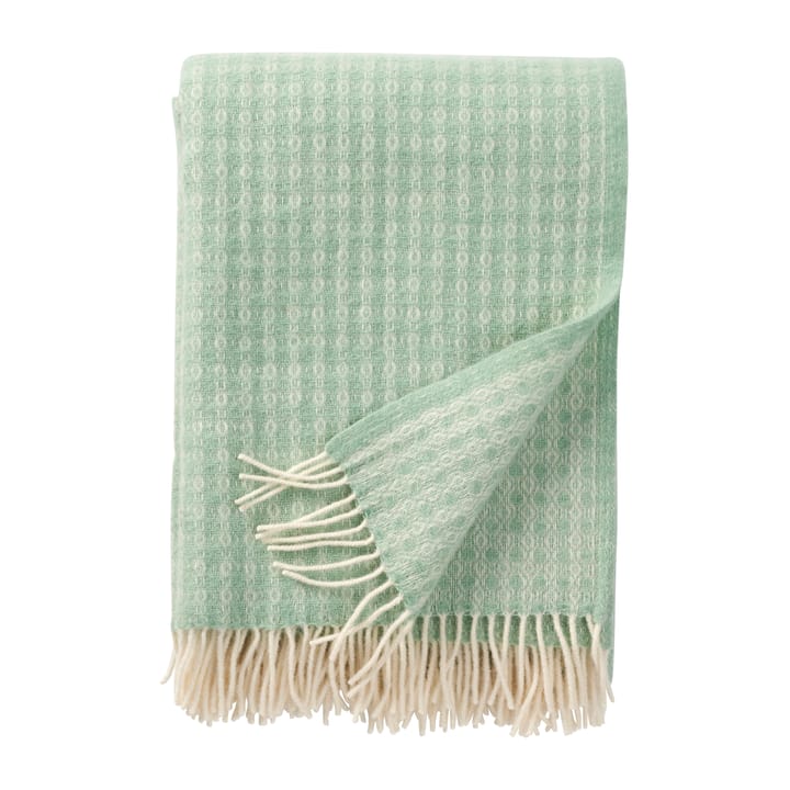 Loop Wool throw 130x200 cm - Mint (green) - Klippan Yllefabrik