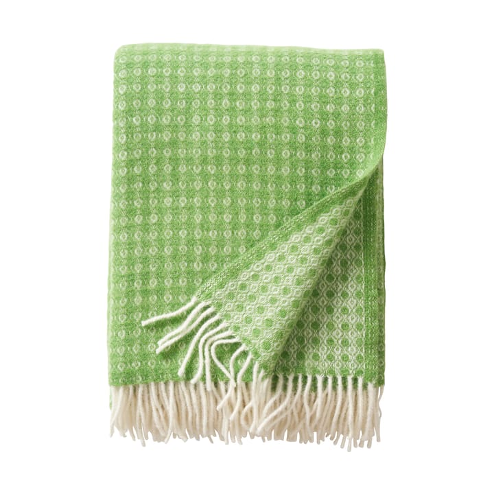 Loop Wool throw 130x200 cm - Pea green - Klippan Yllefabrik