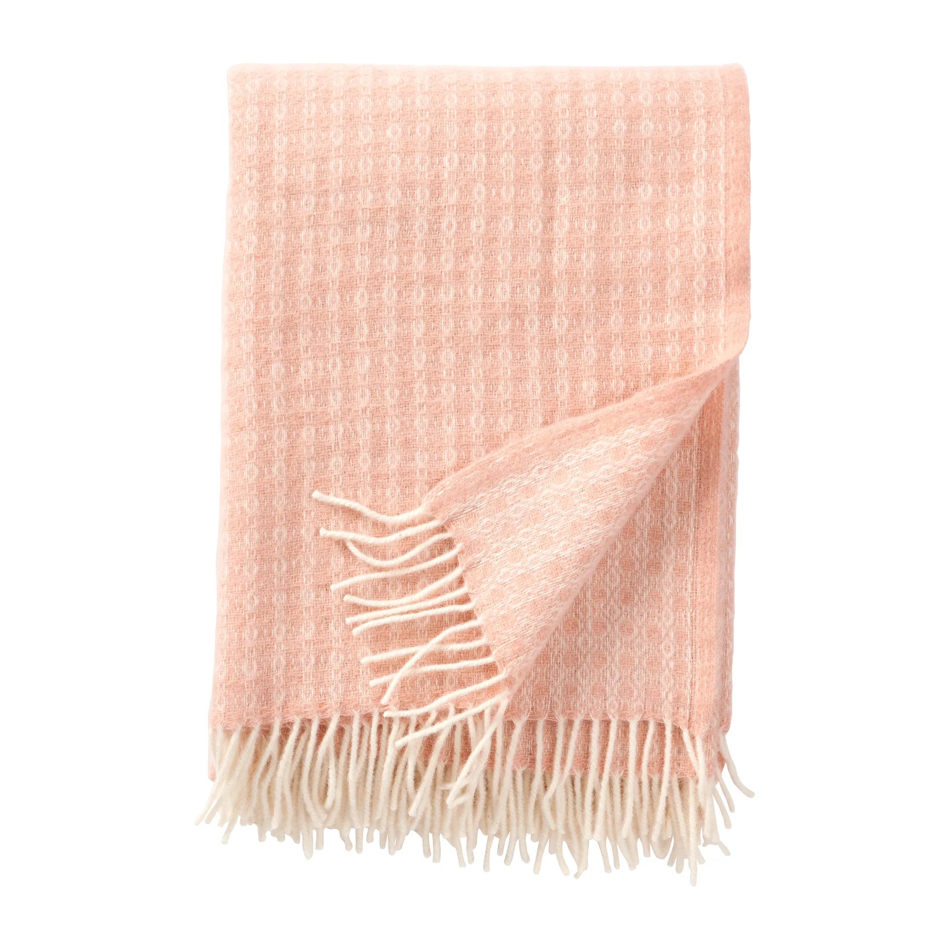 Loop Wool throw 130x200 cm, Peach (pink) Klippan Yllefabrik
