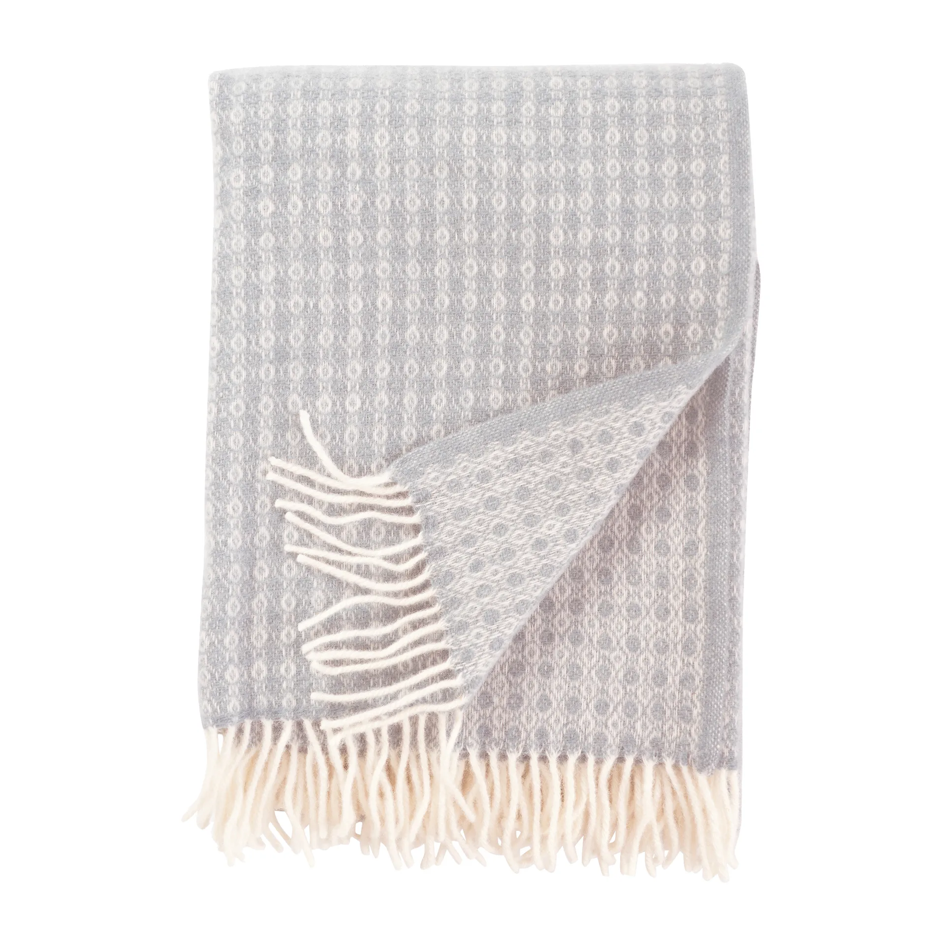 Loop Wool throw 130x200 cm, Stone (grey) Klippan Yllefabrik