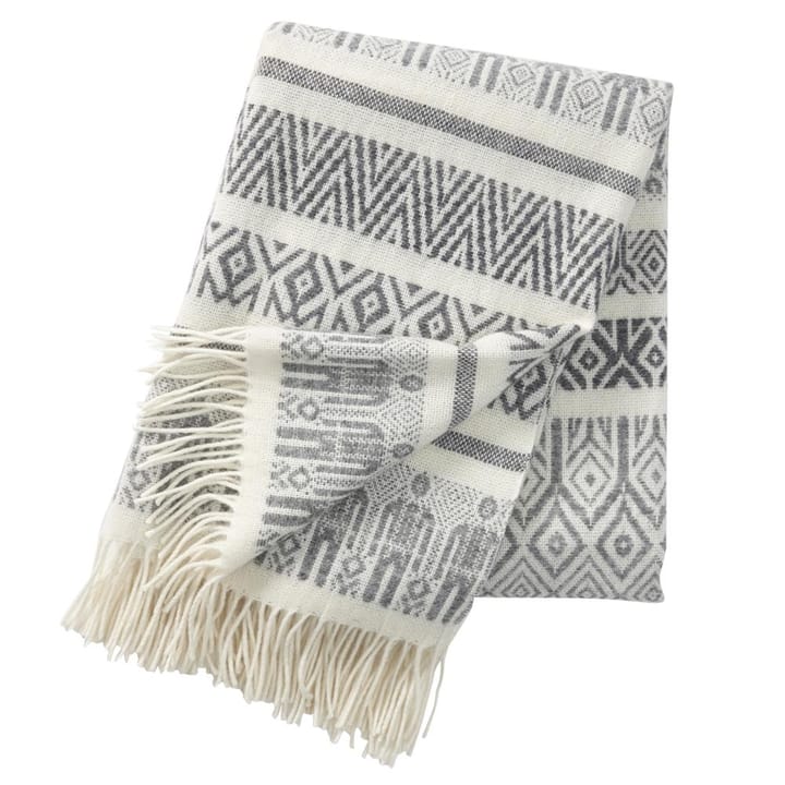 Man & wife wool throw, grey Klippan Yllefabrik