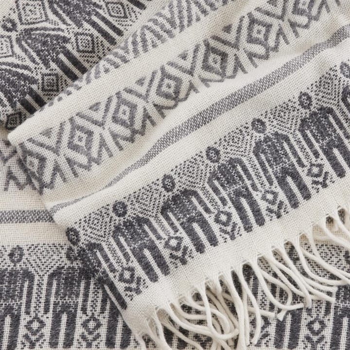 Man & wife wool throw, grey Klippan Yllefabrik