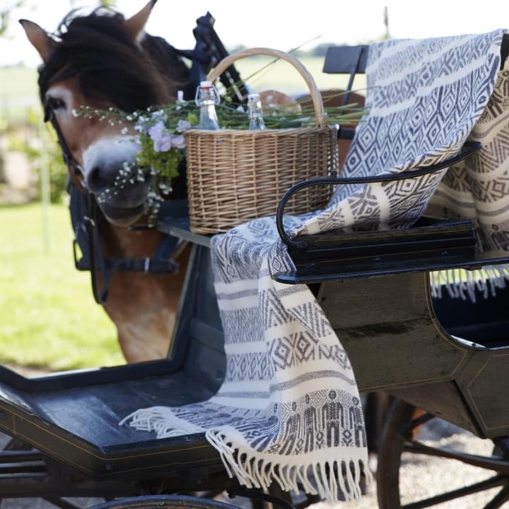 Man & wife wool throw, grey Klippan Yllefabrik