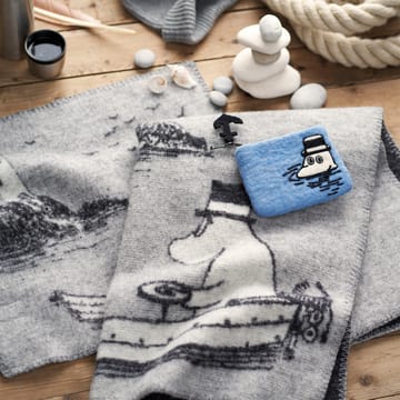 Moomin at sea seat cushion - grey - Klippan Yllefabrik