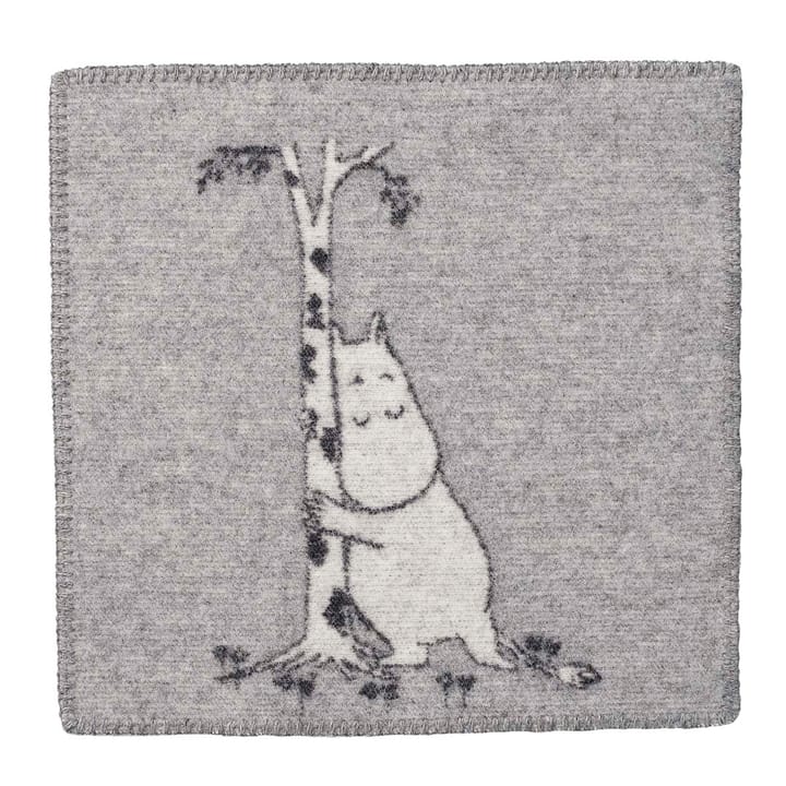 Moomin Tree Hug picnic blanket - grey - Klippan Yllefabrik