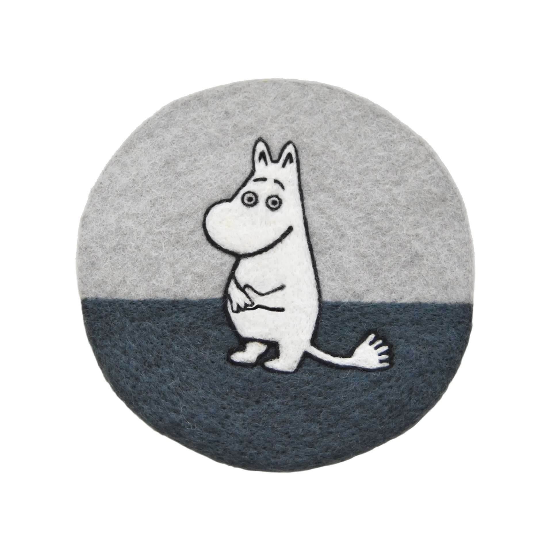 Moomin trivet Ø21 cm, Grey Klippan Yllefabrik