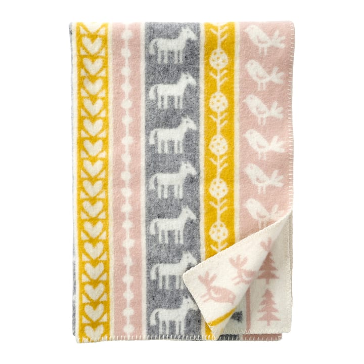 Nature baby blanket wool - Yellow - Klippan Yllefabrik