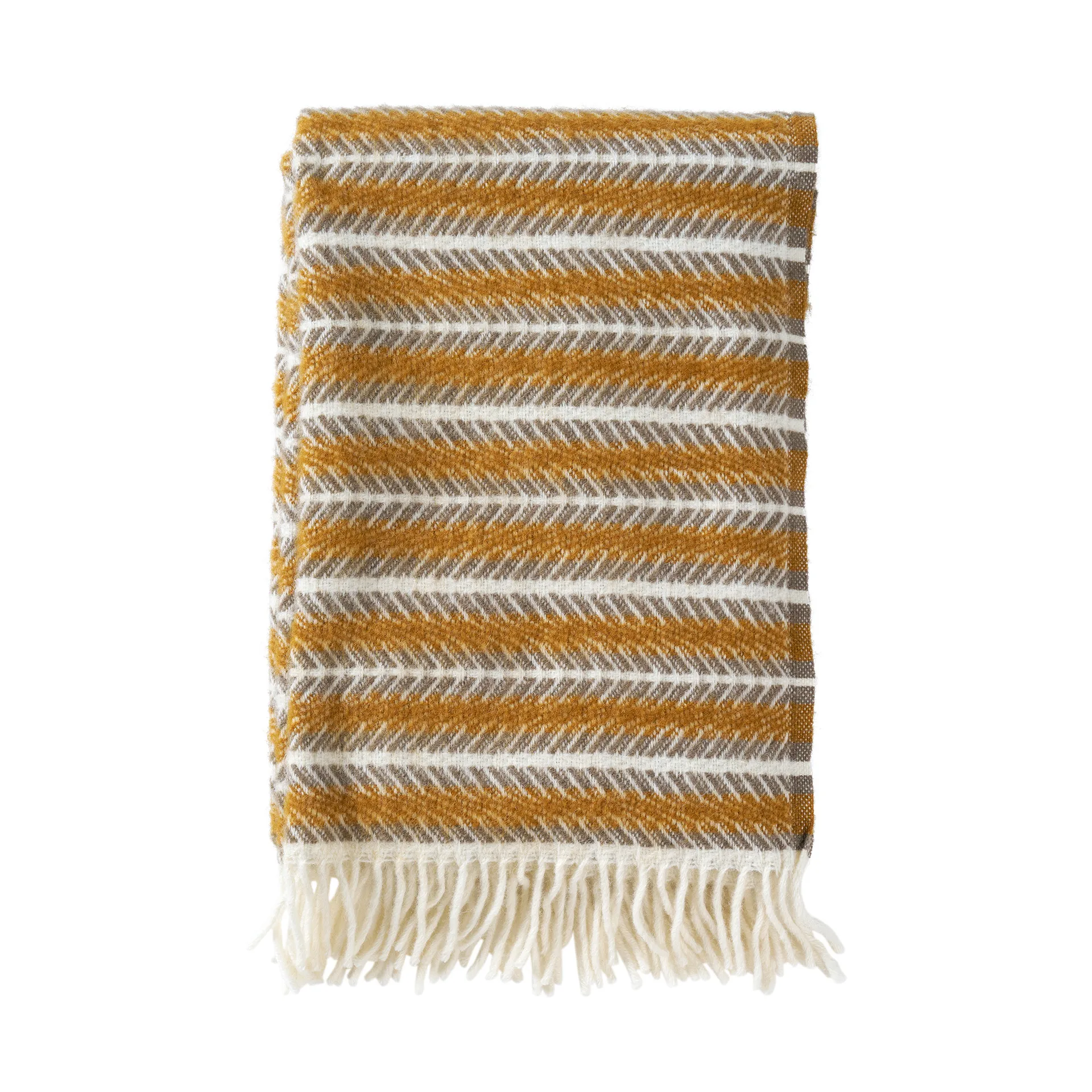 Oscar wool throw 130x200 cm, Multi amber Klippan Yllefabrik