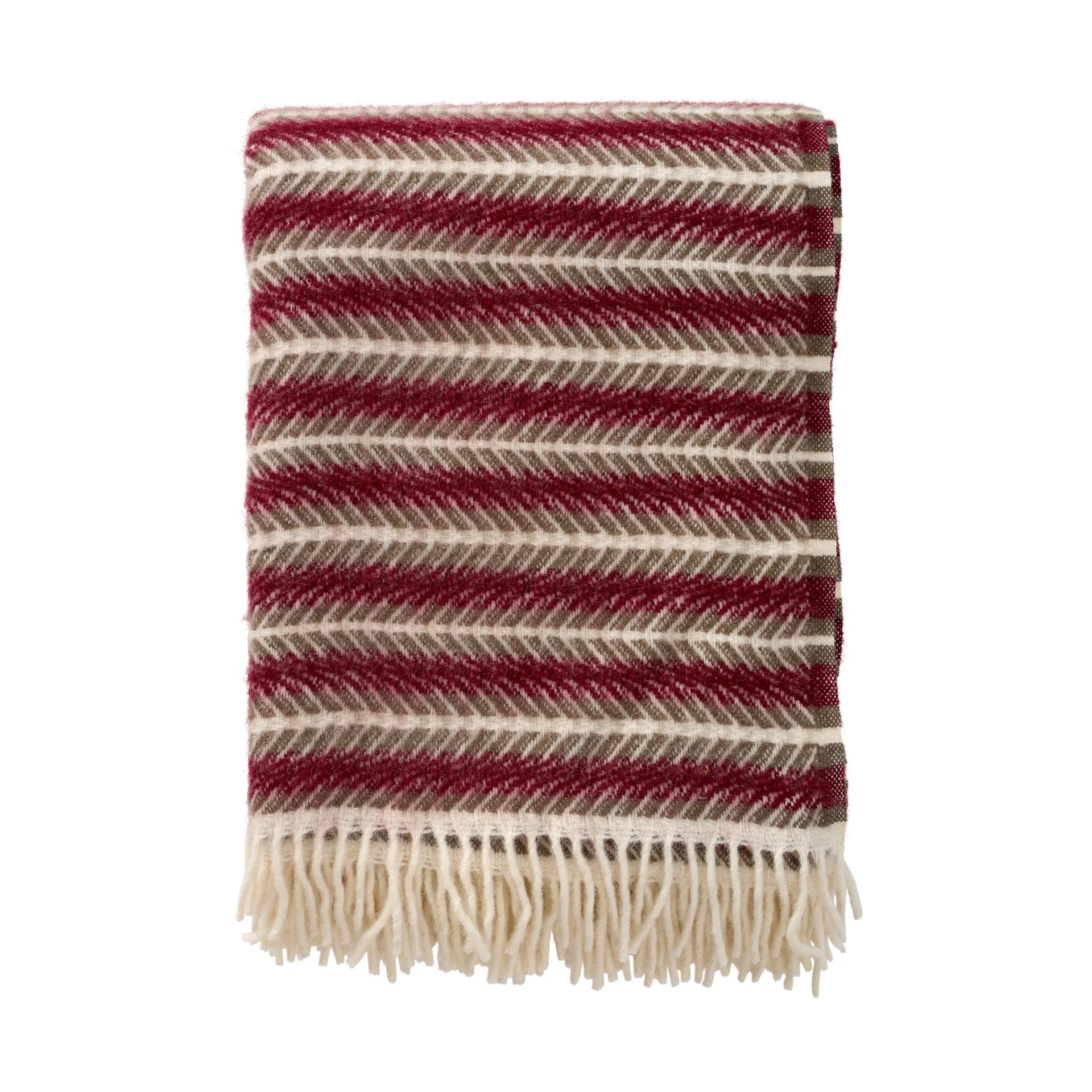 Oscar wool throw 130x200 cm, Multi burgundy Klippan Yllefabrik