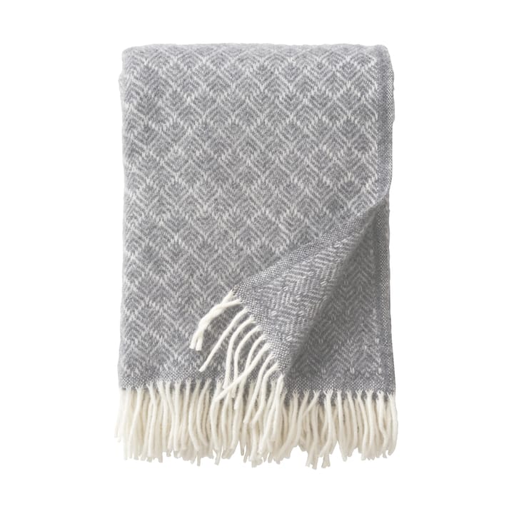 Pampas wool throw 130x200 cm - Grey - Klippan Yllefabrik