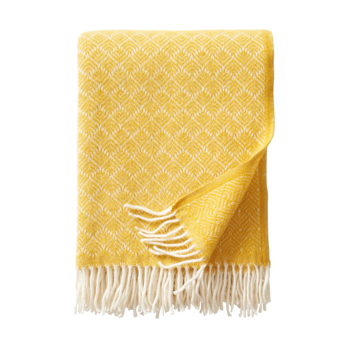 Klippan Yllefabrik Pampas wool throw 130x200 cm Yellow