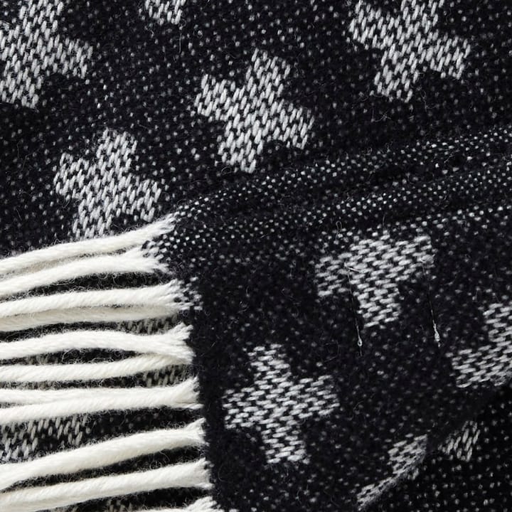 Plus wool throw - black - Klippan Yllefabrik