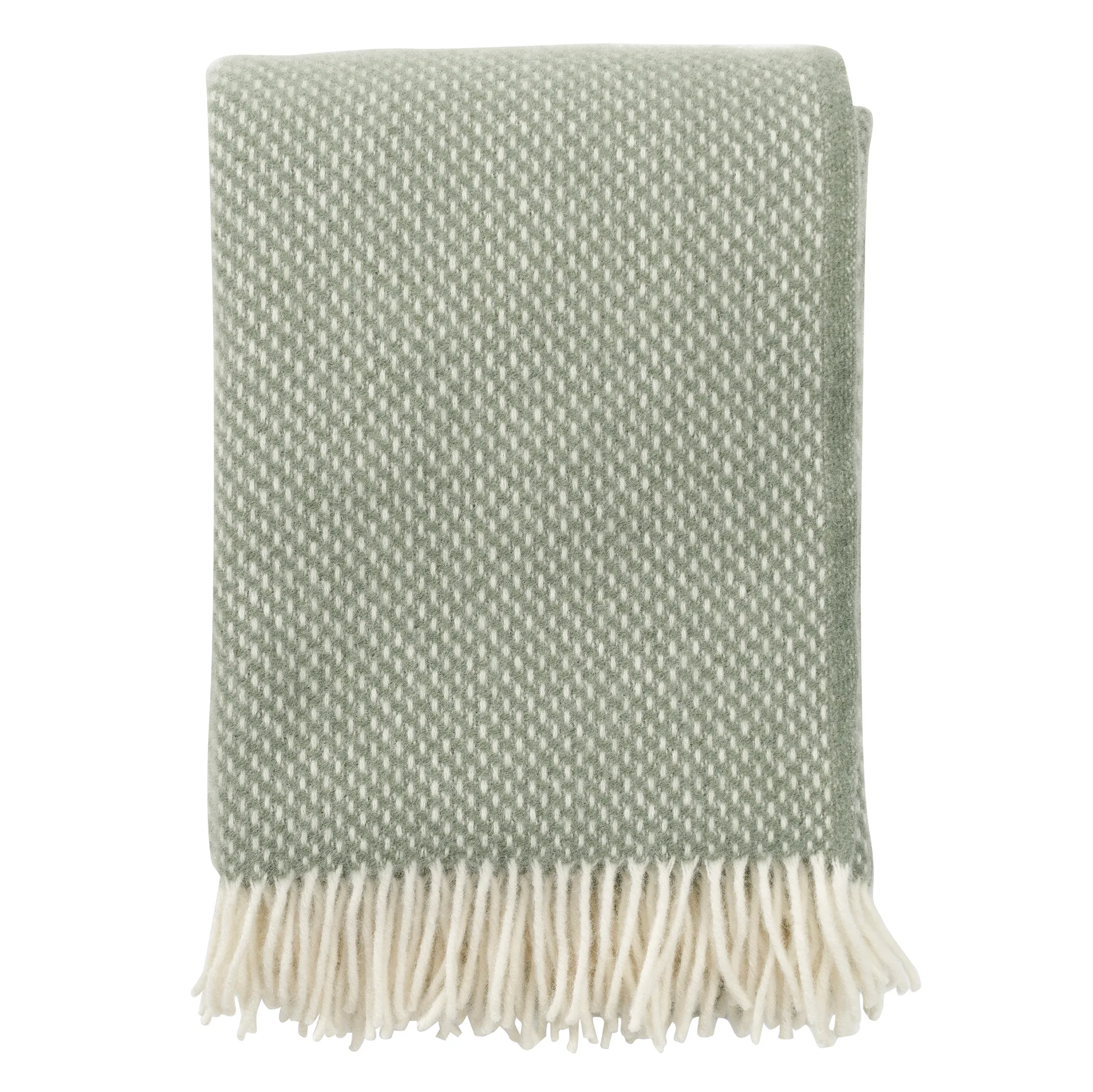 Preppy throw, dusty green Klippan Yllefabrik