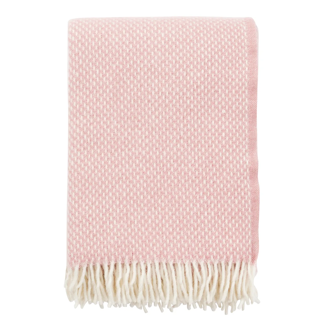 Klippan Yllefabrik Preppy throw misty rose | Scandinavian Design | Wool blankets & throws | Pink