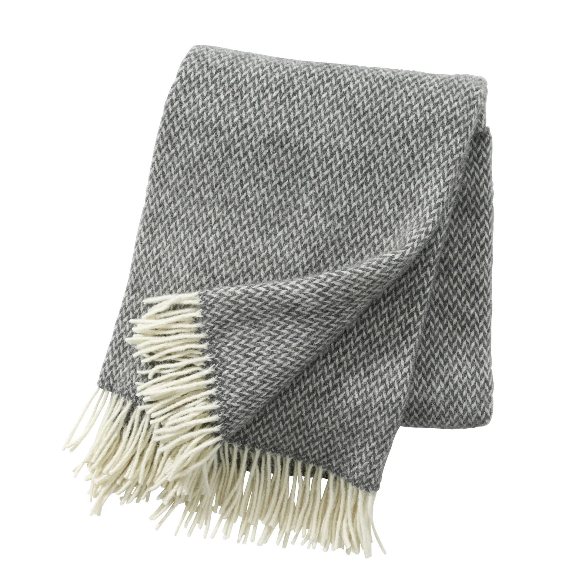 Pulse wool throw, grey Klippan Yllefabrik