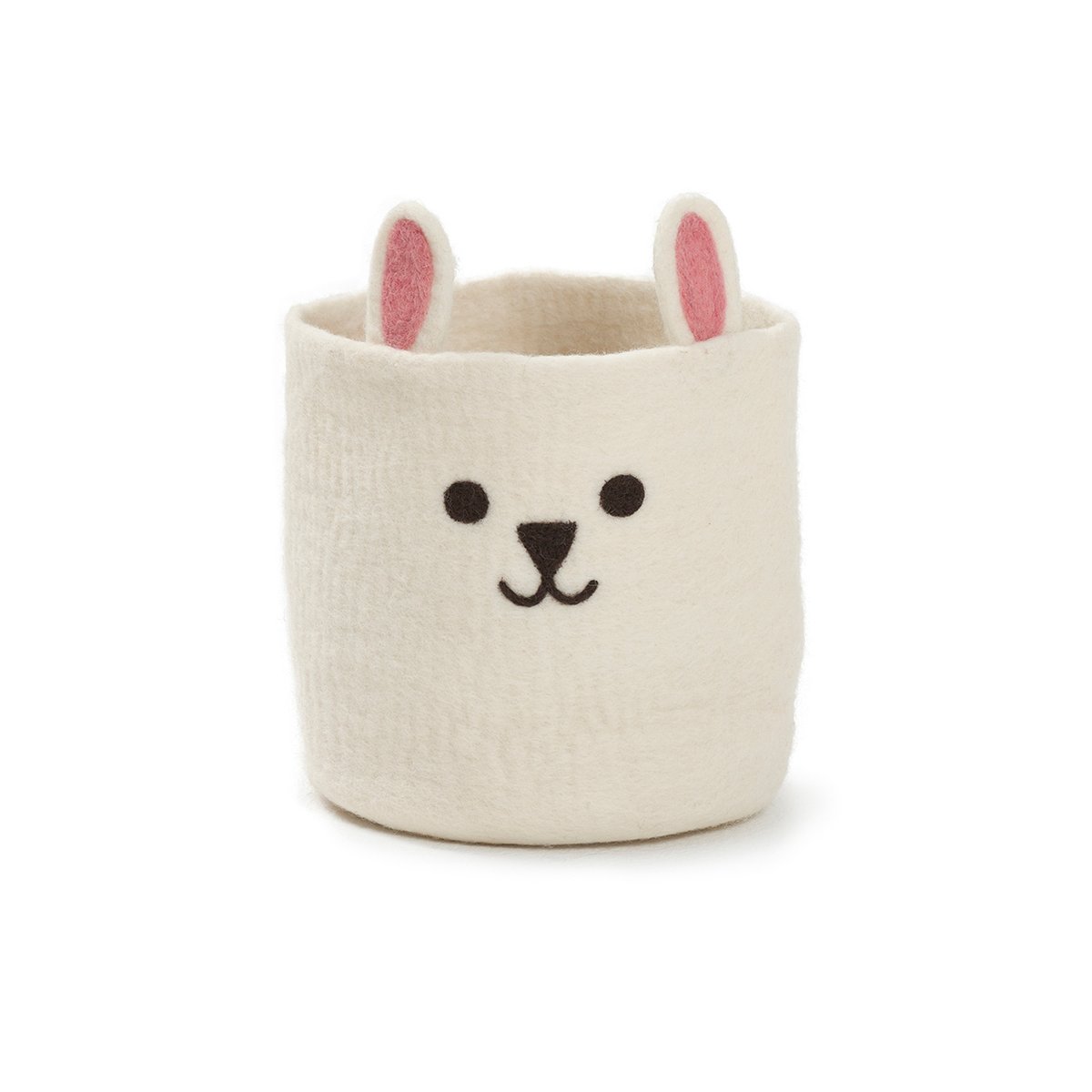 Klippan Yllefabrik Rabbit basket o20 cm White | Scandinavian Design | Children's room accessories | White
