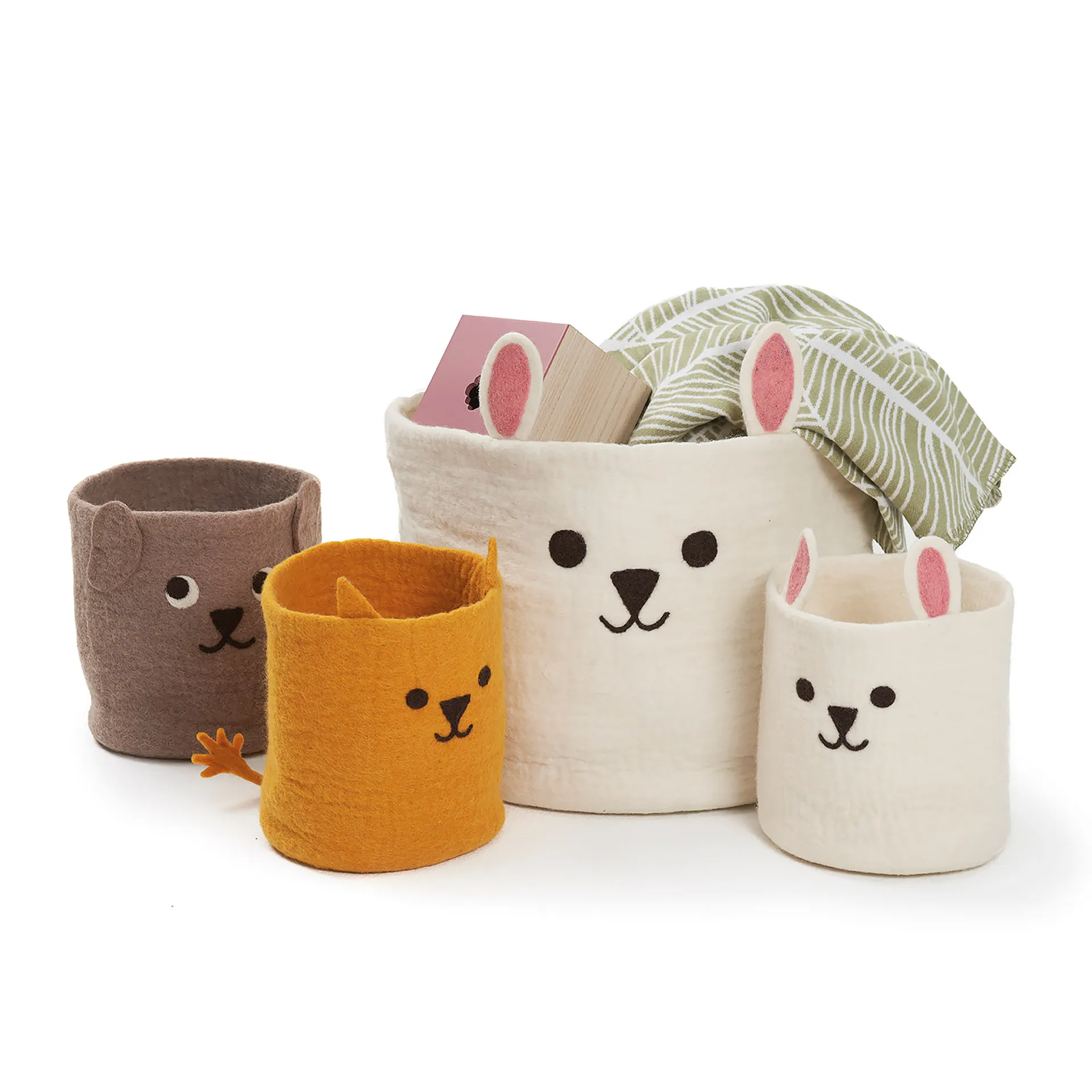Rabbit basket Ø20 cm, White Klippan Yllefabrik
