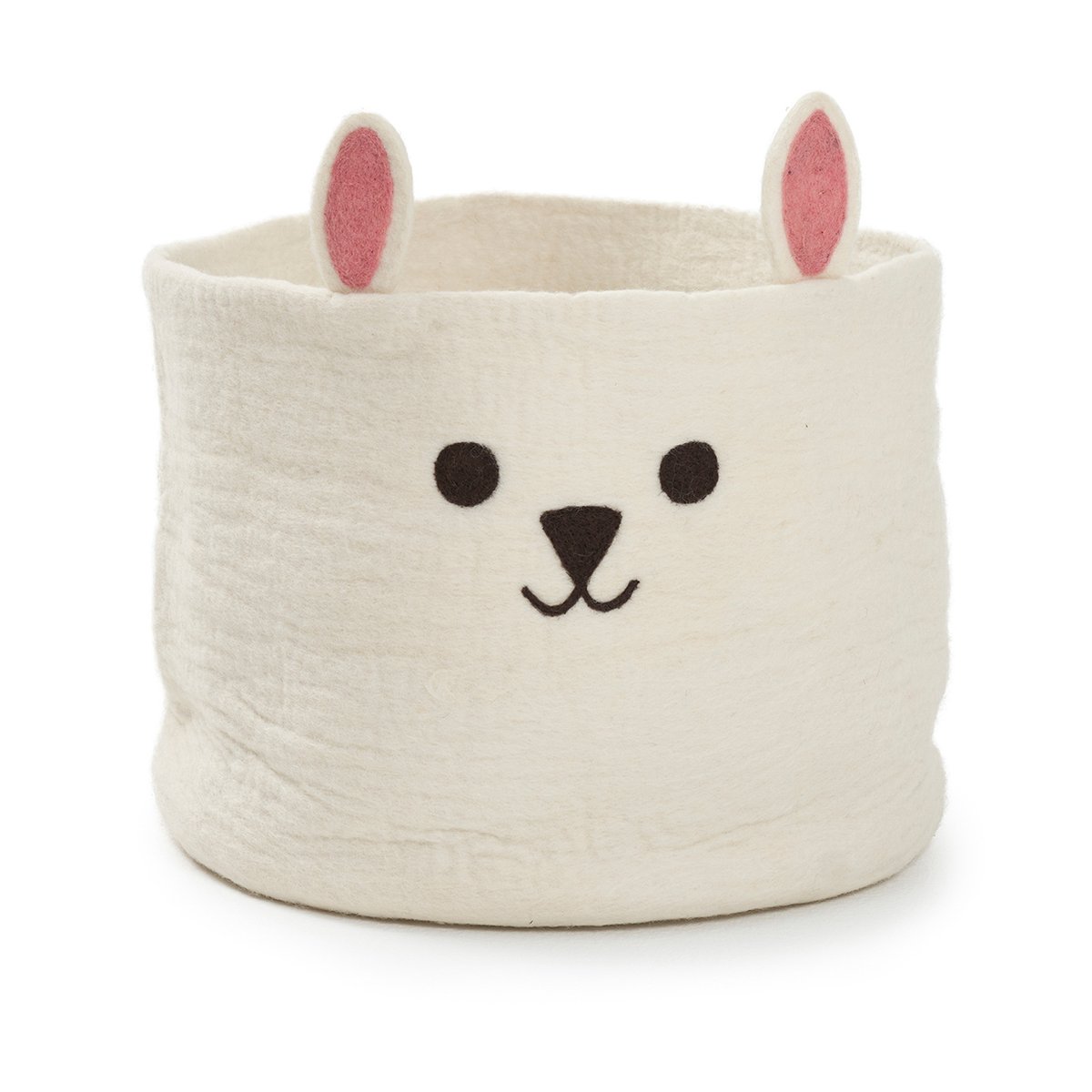 Klippan Yllefabrik Rabbit basket o40 cm White | Scandinavian Design | Children's room accessories | White