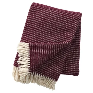Ralph wool throw - aubergine - Klippan Yllefabrik