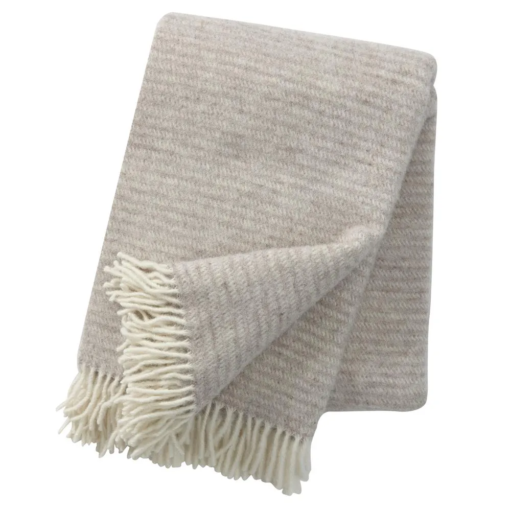 Ralph wool throw, beige Klippan Yllefabrik